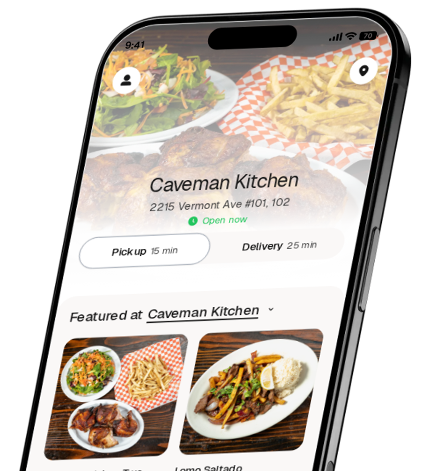 Caveman Kitchen app preview
